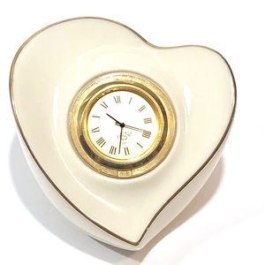 Lenox Porcelain Heart Shaped Clock